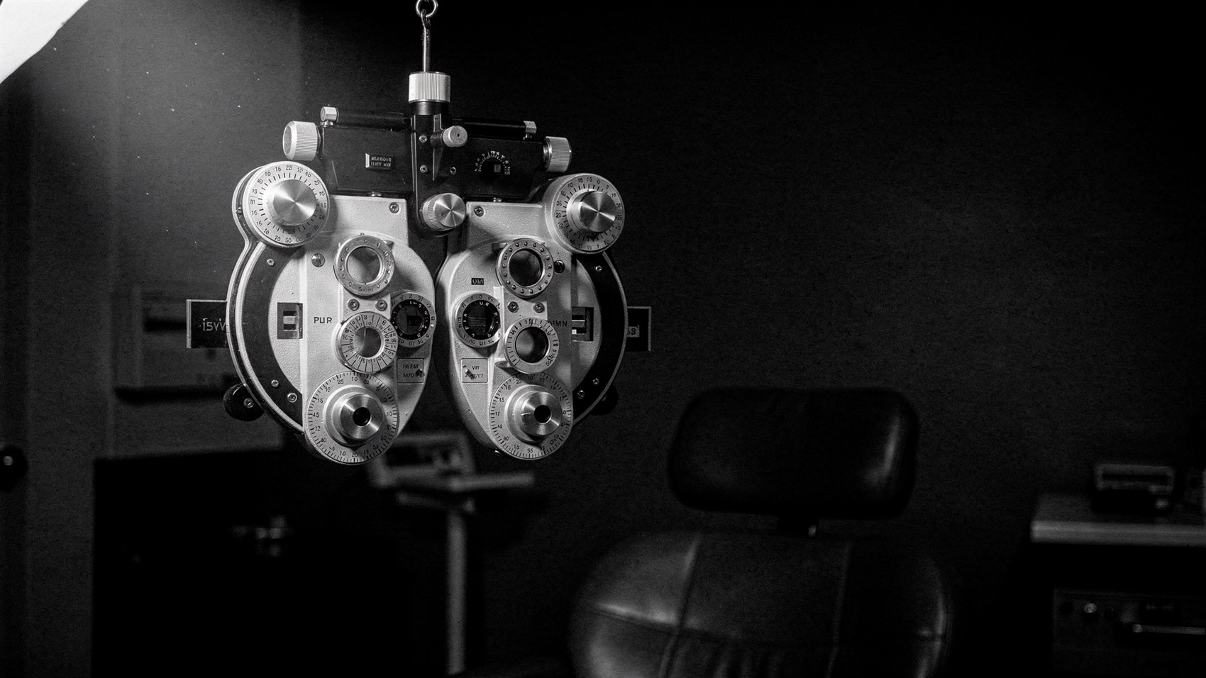 Refraction equipment in the eye examination room